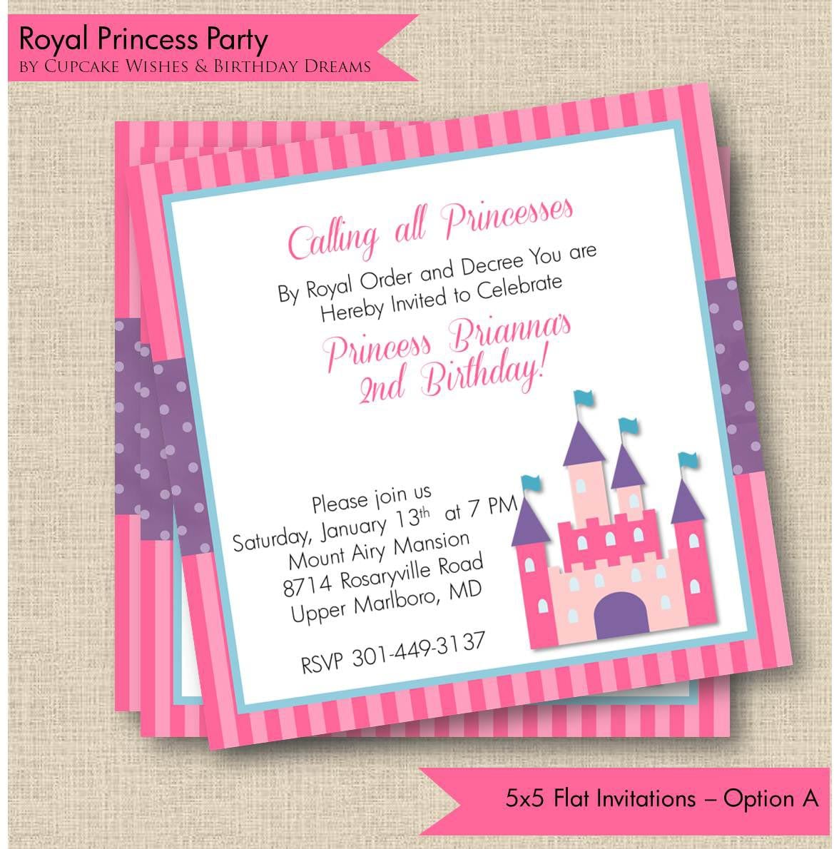 Princess Party Invitation Wording â Gangcraft Net